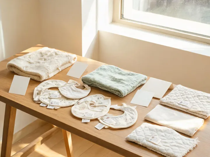 Baby textile review table