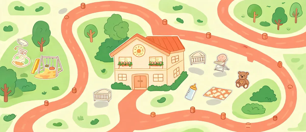 Bright Starts support center map illustration