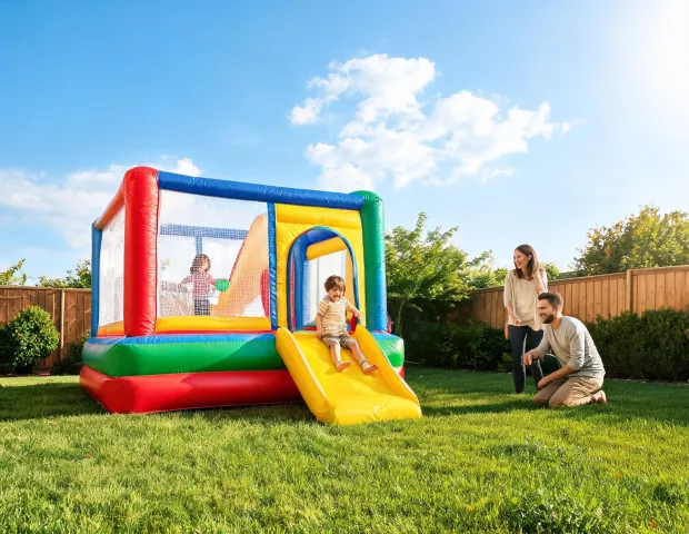 Backyard inflatable play